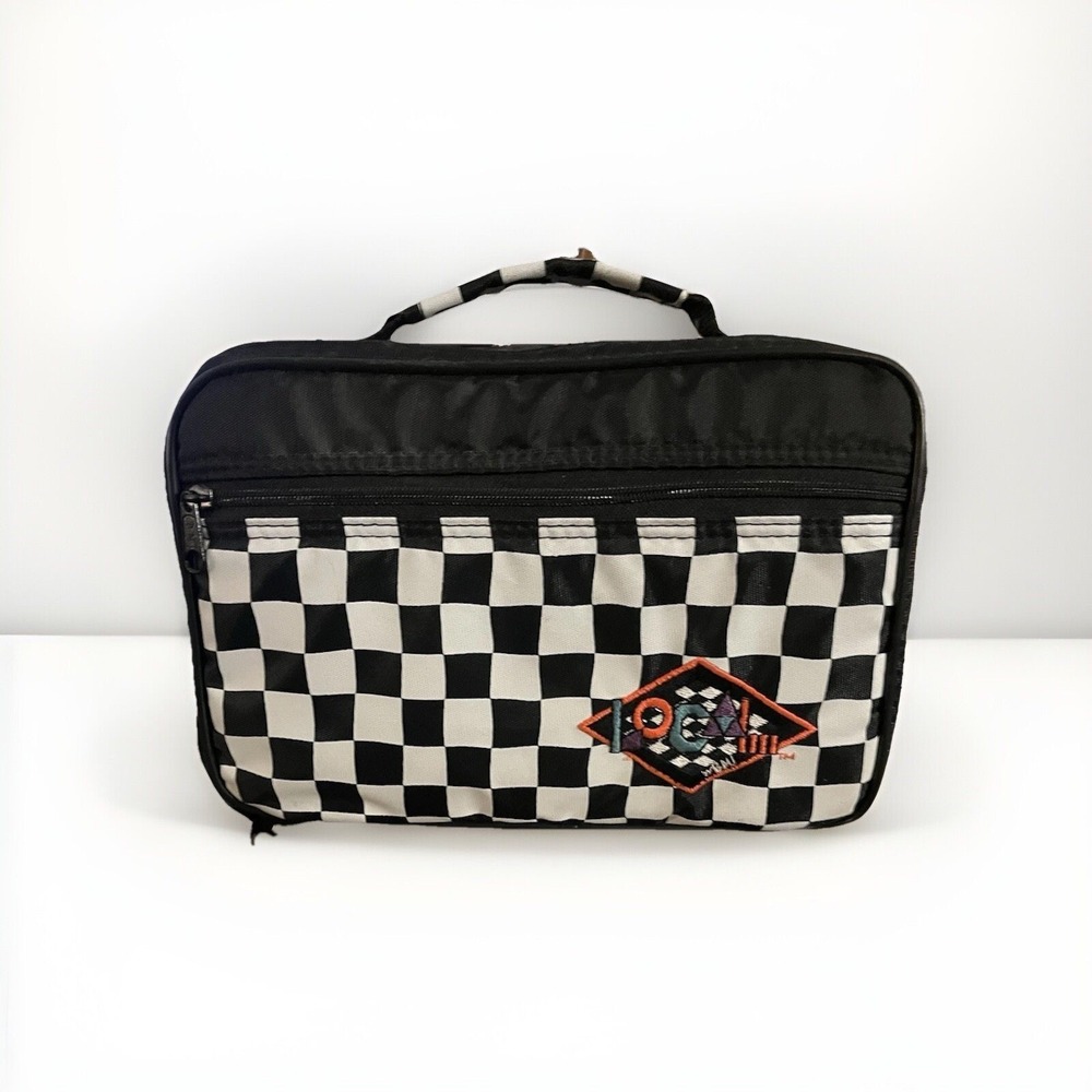 Vintage BMI Local White/Black Checkered Cassette Tape Travel Case (16 Capacity)